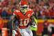 KANSAS CITY, MO - DECEMBER 30: Wide receiver Tyreek Hill #10 of the Kansas City Chiefs rushes for a touchdown during the second half against the Oakland Raiders at Arrowhead Stadium on December 30, 2018 in Kansas City, Missouri. (Photo by Peter G. Aiken/Getty Images)