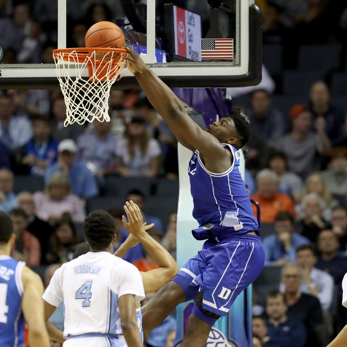 Zion Williamson, Duke Advance to ACC Title with Win vs UNC; RJ Barrett Drops 15 ...1200 x 1200