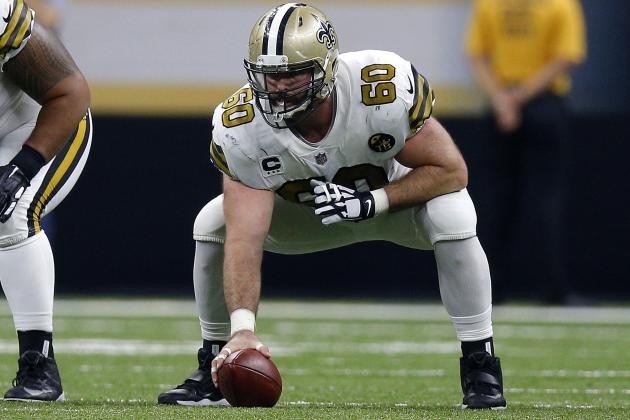 NEW ORLEANS, LA - NOVEMBER 18:  Max Unger #60 of the New Orleans Saints guards during a game against the Philadelphia Eagles at the Mercedes-Benz Superdome on November 18, 2018 in New Orleans, Louisiana.  (Photo by Jonathan Bachman/Getty Images)