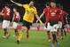Wolverhampton's Raul Jimenez celebrates after scoring his side's opening goal during the English FA Cup Quarter Final soccer match between Wolverhampton Wanderers and Manchester United at the Molineux Stadium in Wolverhampton, England, Saturday, March 16, 2019. (AP Photo/Rui Vieira)