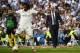 Real Madrid's French coach Zinedine Zidane (R) looks at Real Madrid's Brazilian defender Marcelo controlling the ball during the Spanish league football match between Real Madrid CF and RC Celta de Vigo at the Santiago Bernabeu stadium in Madrid on March 16, 2019. (Photo by GABRIEL BOUYS / AFP) (Photo credit should read GABRIEL BOUYS/AFP/Getty Images)