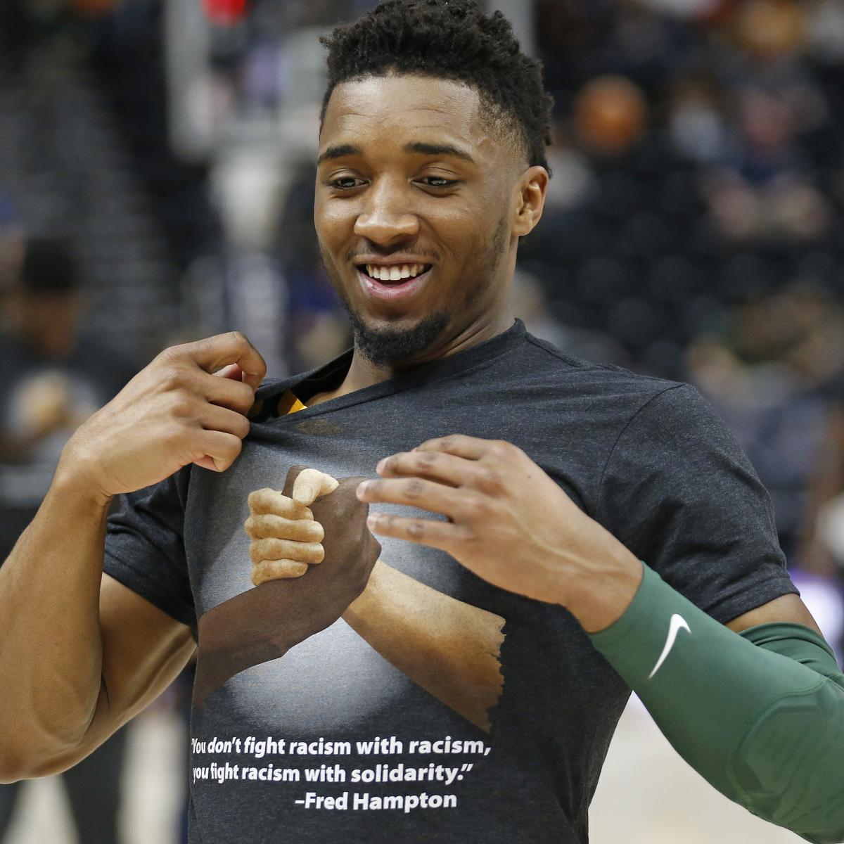 Look: Donovan Mitchell, Jazz and Nets Players Wear T-Shirts Denouncing Racism | Bleacher Report | Latest News, Videos and Highlights