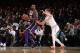 NEW YORK, NY MARCH 17: LeBron James #23 of the Los Angeles Lakers handles the ball against the New York Knicks on March 17, 2019 at Madison Square Garden in New York City, New York. NOTE TO USER: User expressly acknowledges and agrees that, by downloading and or using this photograph, User is consenting to the terms and conditions of the Getty Images License Agreement. Mandatory Copyright Notice: Copyright 2019 NBAE (Photo by Nathaniel S. Butler/NBAE via Getty Images)