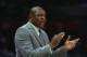 LOS ANGELES, CALIFORNIA - MARCH 17: Head coach Doc Rivers of the Los Angeles Clippers urges on his players in the first half during the NBA game against the Brooklyn Nets at Staples Center on March 17, 2019 in Los Angeles, California. The Clippers defeated the Nets 119-116. NOTE TO USER: User expressly acknowledges and agrees that, by downloading and or using this photograph, User is consenting to the terms and conditions of the Getty Images License Agreement. (Photo by Victor Decolongon/Getty Images)