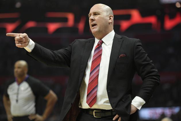 LOS ANGELES, CA - MARCH 15: Head Coach Jim Boylen of the Chicago Bulls during the first half against the Los Angeles Clippersat Staples Center on March 15, 2019 in Los Angeles, California. NOTE TO USER: User expressly acknowledges and agrees that, by downloading and or using this photograph, User is consenting to the terms and conditions of the Getty Images License Agreement.(Photo by John McCoy/Getty Images)