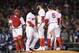 BOSTON, MA - OCTOBER 24: David Price #24 of the Boston Red Sox gets a mound visit during the fourth inning against the Los Angeles Dodgers in Game Two of the 2018 World Series at Fenway Park on October 24, 2018 in Boston, Massachusetts. (Photo by Maddie Meyer/Getty Images)