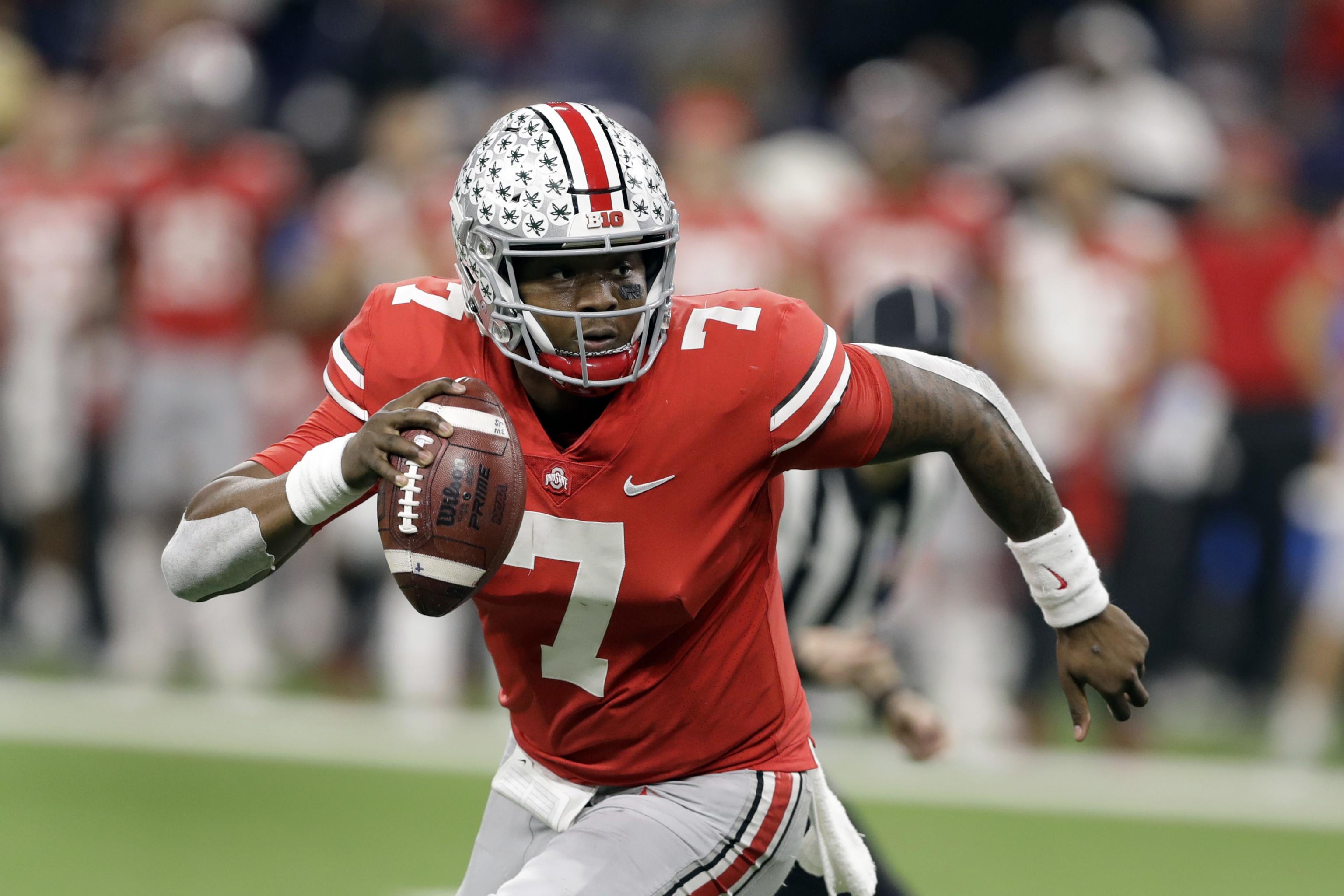 See it: Ohio State QB Dwayne Haskins works out in New York Giants gear