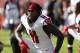 Atlanta Falcons wide receiver Julio Jones (11) before an NFL football game against the Tampa Bay Buccaneers Sunday, Dec. 30, 2018, in Tampa, Fla. (AP Photo/Mark LoMoglio)