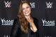 IMAGE DISTRIBUTED FOR WWE - Ronda Rousey celebrates the Mae Young Classic at the Thomas & Mack Center on Tuesday, Sept. 12, 2017, in Las Vegas. (Bizuayehu Tesfaye/AP Images for WWE)