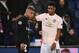 Manchester United's English forward Marcus Rashford (R) cheers up Paris Saint-Germain's French forward Kylian Mbappe at the end of the UEFA Champions League round of 16 second-leg football match between Paris Saint-Germain (PSG) and Manchester United at the Parc des Princes stadium in Paris on March 6, 2019. (Photo by FRANCK FIFE / AFP) (Photo credit should read FRANCK FIFE/AFP/Getty Images)