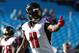 Atlanta Falcons' Julio Jones (11) gives a thumbs up as he warms up before an NFL football game against the Carolina Panthers in Charlotte, N.C., Sunday, Dec. 23, 2018. (AP Photo/Jason E. Miczek)