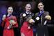 Left to right: Elizabet Tursynbaeva, Alina Zagitova, Evgenia Medvedeva