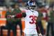 SANTA CLARA, CA - NOVEMBER 12: Curtis Riley #35 of the New York Giants in action during the game against the San Francisco 49ers at Levi Stadium on November 11, 2018 in Santa Clara, CA. The Giants defeated the 49ers 27-23. (Photo by Rob Leiter via Getty Images)