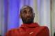 The former Los Angeles Lakers NBK basketball player, Kobe Bryant, listens to a question while he meets students from the Andrew Hamilton School School in Philadelphia on Thursday, March 21, 2019. Kobe Bryant was doing promoting the book The Wizenard Series: the training camp that he created with writer Wesley King. . (AP Photo / Matt Rourke)