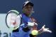 Venus Williams returns to Carla Suarez Navarro, of Spain, during the Miami Open tennis tournament, Friday, March 22, 2019, in Miami Gardens, Fla. (AP Photo/Lynne Sladky)
