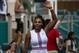 MIAMI GARDENS, FLORIDA - MARCH 21: Serena Williams of the United States celebrates after beating Rebecca Peterson of Sweden in the second round of the women's singles of the Miami Open on March 21, 2019 in Miami Gardens, Florida. (Photo by TPN/Getty Images)