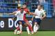 Montenegro's defender Filip Stojkovic (C) vies for the ball with England's forward Raheem Sterling (L) during the Euro 2020 football qualification match between Montenegro and England at Podgorica City Stadium on March 25, 2019 in Podgorica, Montenegro. (Photo by Andrej ISAKOVIC / AFP) (Photo credit should read ANDREJ ISAKOVIC/AFP/Getty Images)