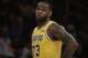 Los Angeles Lakers' LeBron James talks to his teammate during the second half of an NBA basketball game against the Washington Wizards, Tuesday, March 26, 2019, in Los Angeles. The Lakers won 124-106. (AP Photo/Jae C. Hong)