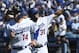 LOS ANGELES, CA - MARCH 28: Joc Pederson #31 of the Los Angeles Dodgers celebrates after hitting his second two run home run during the sixth inning against Arizona Diamondbacks at Dodger Stadium on March 28, 2019 in Los Angeles, California. (Photo by Kevork Djansezian/Getty Images)