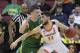 Virginia's Ty Jerome (11) is defended by Oregon's Payton Pritchard during the first half of a men's NCAA Tournament college basketball South Regional semifinal game, Thursday, March 28, 2019, in Louisville, Ky. (AP Photo/Timothy D. Easley)