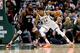 MILWAUKEE, WISCONSIN - MARCH 26:  Giannis Antetokounmpo #34 of the Milwaukee Bucks is defended by James Harden #13 of the Houston Rockets during the second half of a game at Fiserv Forum on March 26, 2019 in Milwaukee, Wisconsin. NOTE TO USER: User expressly acknowledges and agrees that, by downloading and or using this photograph, User is consenting to the terms and conditions of the Getty Images License Agreement. (Photo by Stacy Revere/Getty Images)