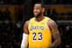 LOS ANGELES, CA - MARCH 26: LeBron James #23 of the Los Angeles Lakers smiles during a game against the Washington Wizards on March 26, 2019 at STAPLES Center in Los Angeles, California. NOTE TO USER: User expressly acknowledges and agrees that, by downloading and/or using this Photograph, user is consenting to the terms and conditions of the Getty Images License Agreement. Mandatory Copyright Notice: Copyright 2019 NBAE (Photo by Andrew D. Bernstein/NBAE via Getty Images)