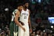 MILWAUKEE, WISCONSIN - MARCH 17: Giannis Antetokounmpo #34 of the Milwaukee Bucks works against Joel Embiid #21 of the Philadelphia 76ers during a game at Fiserv Forum on March 17, 2019 in Milwaukee, Wisconsin. NOTE TO USER: User expressly acknowledges and agrees that, by downloading and or using this photograph, User is consenting to the terms and conditions of the Getty Images License Agreement. (Photo by Stacy Revere/Getty Images)