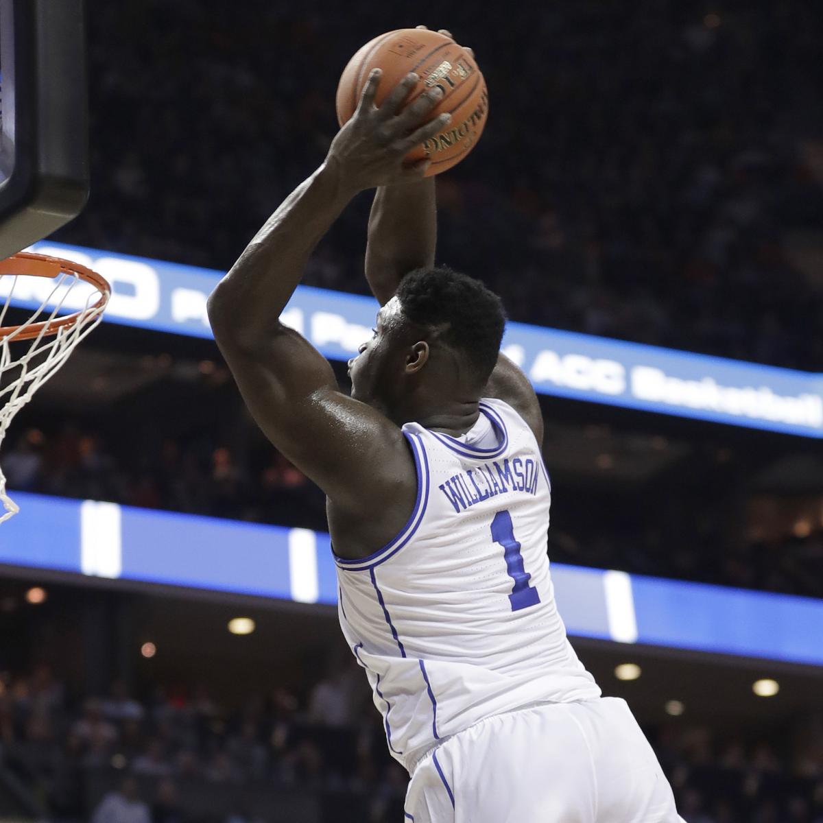 Video Watch Zion Williamson Make Hoop Retract Toward Ceiling with Dunk