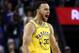 OAKLAND, CALIFORNIA - APRIL 02: Stephen Curry #30 of the Golden State Warriors reacts after making a basket against the Denver Nuggets at ORACLE Arena on April 02, 2019 in Oakland, California. NOTE TO USER: User expressly acknowledges and agrees that, by downloading and or using this photograph, User is consenting to the terms and conditions of the Getty Images License Agreement. (Photo by Ezra Shaw/Getty Images)