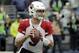 Arizona Cardinals quarterback Josh Rosen drops back to pass against the Seattle Seahawks during the first half of an NFL football game, Sunday, Dec. 30, 2018, in Seattle. (AP Photo/Ted S. Warren)