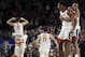 Virginia players celebrate after defeating Auburn 63-62 in the semifinals of the Final Four NCAA college basketball tournament, Saturday, April 6, 2019, in Minneapolis. (AP Photo/Charlie Neibergall)