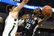 The playoff-hungry Brooklyn Nets won a key game Saturday on the road against the Bucks