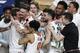 MINNEAPOLIS, MINNESOTA - APRIL 06: Kyle Guy #5 of the Virginia Cavaliers celebrates with teammates after defeating the Auburn Tigers 63-62 during the 2019 NCAA Final Four semifinal at U.S. Bank Stadium on April 6, 2019 in Minneapolis, Minnesota. (Photo by Hannah Foslien/Getty Images)