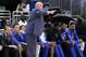Orlando Magic head coach Steve Clifford directs his team against the Houston Rockets during the second half of an NBA basketball game, Sunday, Jan. 13, 2019, in Orlando, Fla. (AP Photo/John Raoux)