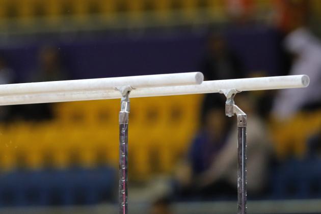 Ukraine's Oleg Verniaiev performs on the parellel bars during the Men's All-Around Final of the Gymnastics World Chamionships at the Aspire Dome in Doha, Qatar, Wednesday, Oct. 31, 2018. (AP Photo/Vadim Ghirda)