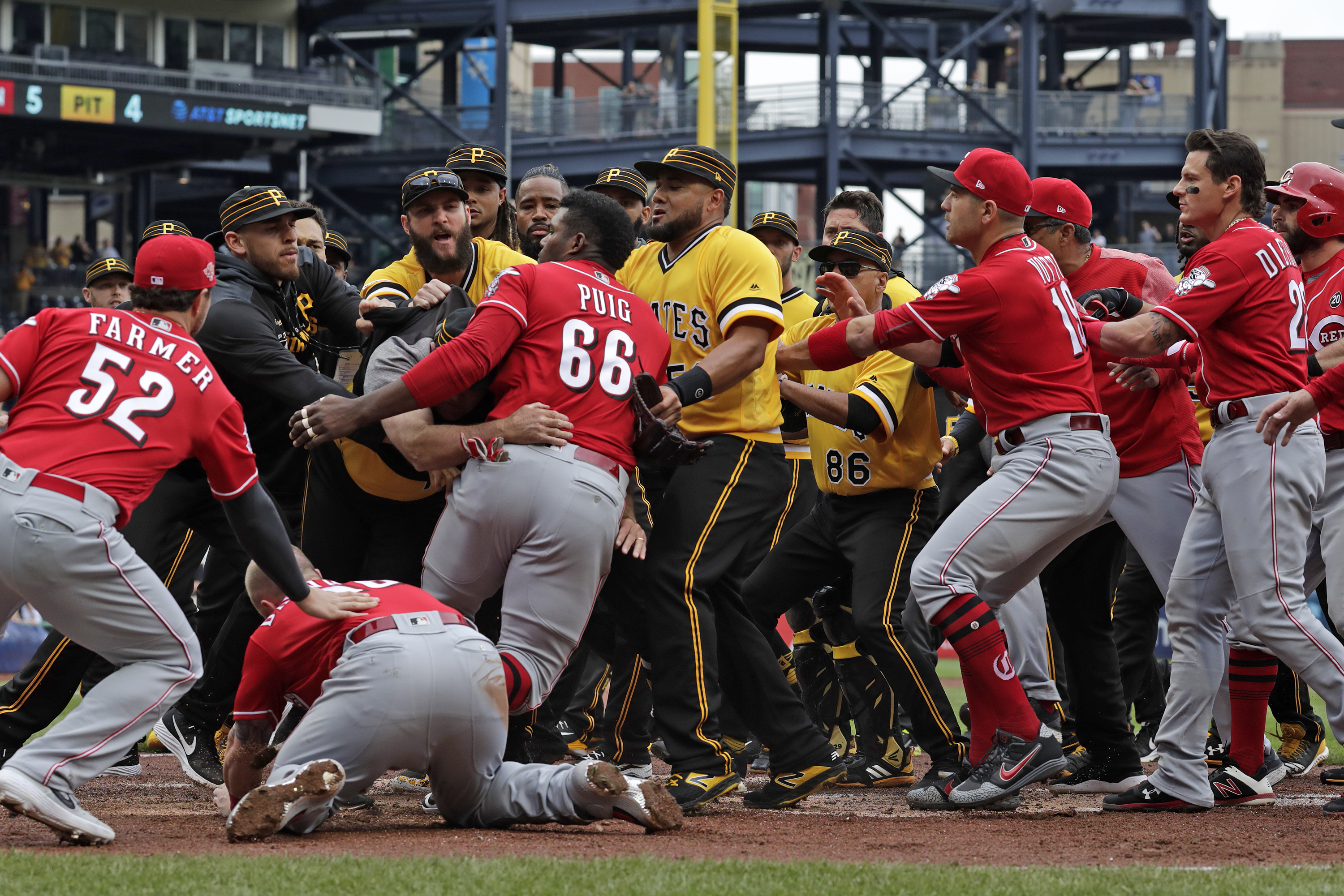 Yasiel Puig reflects on bench-clearing brawl, trade reports