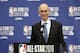 NBA Commissioner Adam Silver speaks during the NBA All-Star festivities, Saturday, Feb. 16, 2019, in Charlotte, N.C. The 68th All-Star game will be played Sunday. (AP Photo/Gerry Broome)