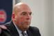 Detroit Pistons General Manager Jeff Bower speaks about Blake Griffin joining a new NBA basketball game in Auburn Hills, Mich., Wednesday, Jan. 31, 2018. (AP Photo/Paul Sancya)