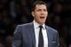 Los Angeles Lakers head coach Luke Walton during an NBA basketball game Sunday, March 24, 2019, in Los Angeles. (AP Photo/Marcio Jose Sanchez)