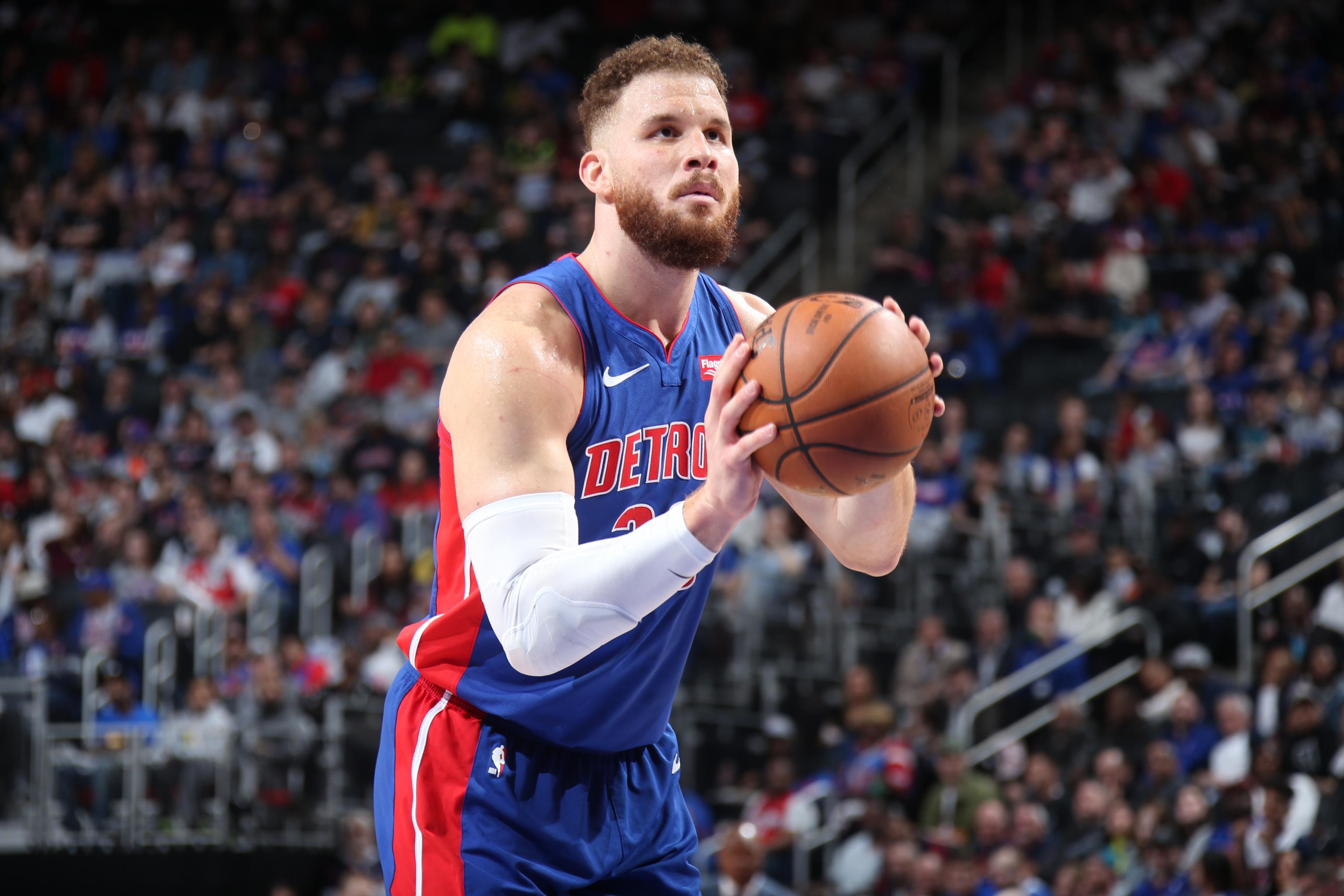 Blake Griffin (pictured here) may be on the decline. Can he overcome his injury history for the Detroit Pistons.