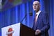 CHARLOTTE, NC - FEBRUARY 16: NBA Commissioner Adam Silver speaks at the All Star Breakfast held by the National Basketball Retired Players Association at the Renaissance Charlotte Suites Hotel on February 16, 2019 in Charlotte, North Carolina. (Photo by John McCoy/Getty Images)