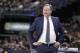 Milwaukee Bucks head coach Mike Budenholzer during the first half of an NBA basketball game against the Indiana Pacers in Indianapolis, Wednesday, Feb. 13, 2019. (AP Photo/Michael Conroy)