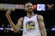 Golden State Warriors' Stephen Curry gestures to fans during the second half in Game 1 of a first-round NBA basketball playoff series against the Los Angeles Clippers, Saturday, April 13, 2019, in Oakland, Calif. (AP Photo/Ben Margot)