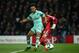 WATFORD, ENGLAND - APRIL 15: Pierre-Emerick Aubameyang of Arsenal scores his side's first goal past Ben Foster of Watford during the Premier League match between Watford FC and Arsenal FC at Vicarage Road on April 15, 2019 in Watford, United Kingdom. (Photo by Marc Atkins/Getty Images)
