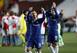 Chelsea's Eden Hazard applauds the fans after the UEFA Europa League quarterfinal soccer match between Slavia Prague and Chelsea at the Sinobo stadium in Prague, Czech Republic, Thursday, April 11, 2019. Chelsea won the match 0-1. (AP Photo/Petr David Josek)