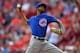 CINCINNATI, OH - MAY 19: Carl Edwards Jr. #6 of the Chicago Cubs pitches against the Cincinnati Reds at Great American Ball Park on May 19, 2018 in Cincinnati, Ohio. (Photo by Jamie Sabau/Getty Images) *** Local Caption *** Carl Edwards Jr.