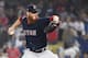 LOS ANGELES, CA - OCTOBER 27: Closing pitcher Craig Kimbrel #46 of the Boston Red Sox pitches in the ninth inning in Game Four of the 2018 World Series against the Los Angeles Dodgers at Dodger Stadium on October 27, 2018 in Los Angeles, California. (Photo by Harry How/Getty Images)