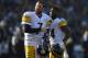 OAKLAND, CA - DECEMBER 09: Antonio Brown #84 and Ben Roethlisberger #7 of the Pittsburgh Steelers looks on against the Oakland Raiders during the first half of their NFL football game at Oakland-Alameda County Coliseum on December 9, 2018 in Oakland, California. (Photo by Thearon W. Henderson/Getty Images)