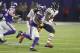 Minnesota Vikings running back Dalvin Cook carries the ball during the first half of an NFL football game against the Chicago Bears, Sunday, Dec. 30, 2018, in Minneapolis. (AP Photo/Jim Mone)