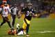 PITTSBURGH, PA - DECEMBER 30: James Conner #30 of the Pittsburgh Steelers in action during the game against the Cincinnati Bengals at Heinz Field on December 30, 2018 in Pittsburgh, Pennsylvania. (Photo by Joe Sargent/Getty Images)